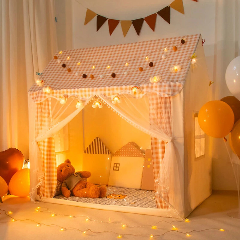 (image for) IPRee Kids Tent Indoor Outdoor Castle Playhouse for Boys and Girls with Baby Room Ideal for Outdoor Recreation Games