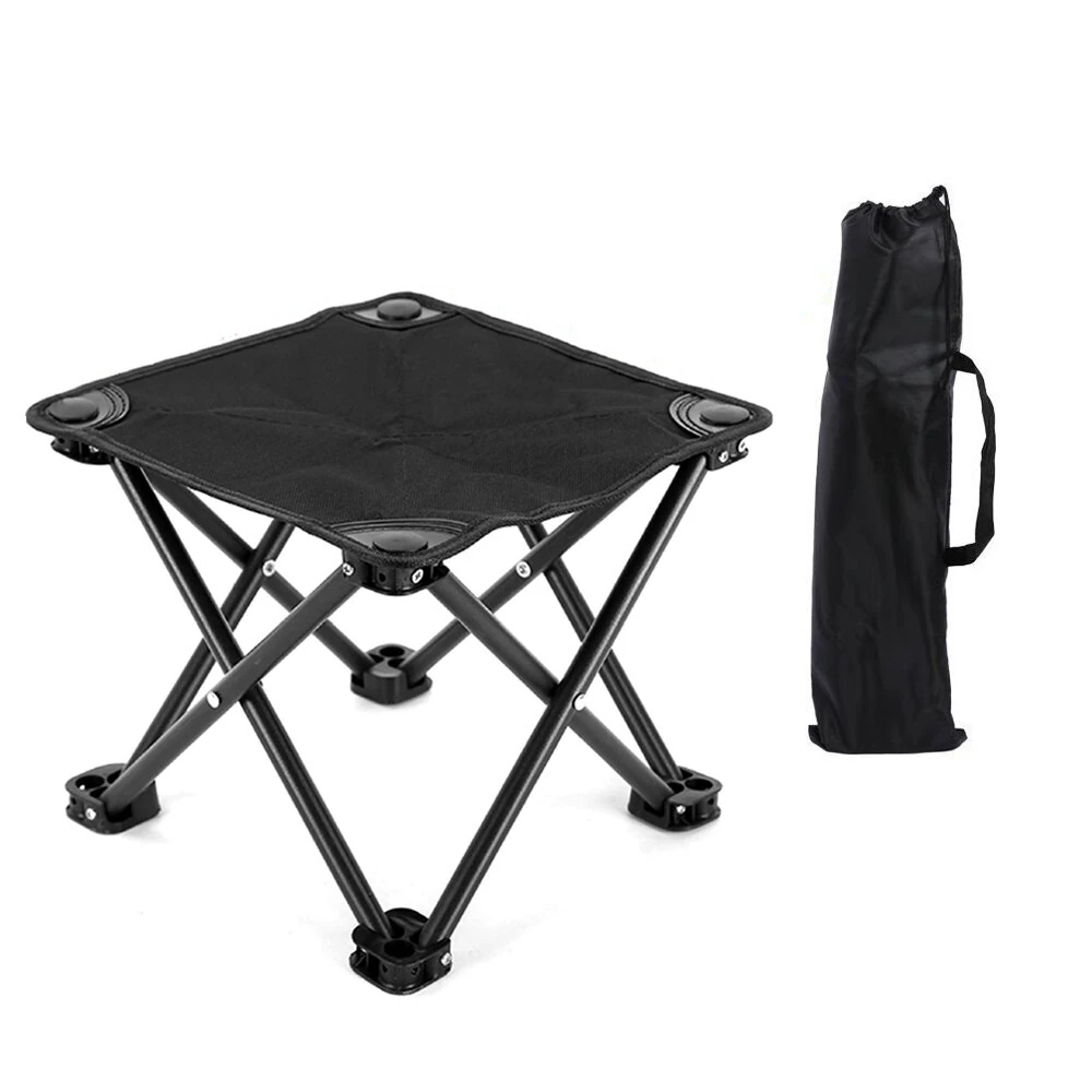 (image for) IPRee Portable Camping Folding Chair Footrest Compact Lightweight Travel Foot Rest Stool for Outdoor Park Lawn BBQ with Storage Bag